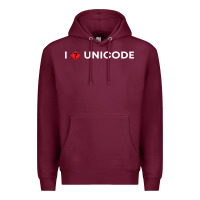 Burgundy i � unicode Premium Hoodie - artisFamous