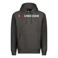 Charcoal Heather i � unicode Premium Hoodie - artisFamous