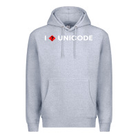 Heather Grey i � unicode Premium Hoodie - artisFamous