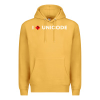 Mustard i � unicode Premium Hoodie - artisFamous