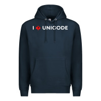 Navy i � unicode Premium Hoodie - artisFamous
