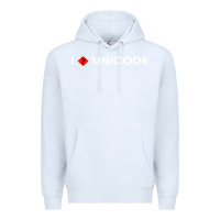 White i � unicode Premium Hoodie - artisFamous