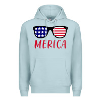 Blue Mist Merica Usa Flag Sunglasses 4th Of July Premium Hoodie - artisFamous