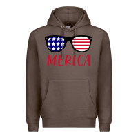 Coffee Merica Usa Flag Sunglasses 4th Of July Premium Hoodie - artisFamous