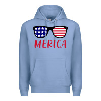 Colony Blue Merica Usa Flag Sunglasses 4th Of July Premium Hoodie - artisFamous