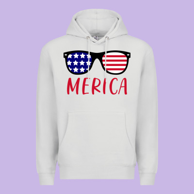 Merica Usa Flag Sunglasses 4th Of July Premium Hoodie Designed By Artisfamous