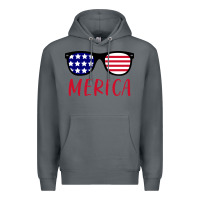Rock Merica Usa Flag Sunglasses 4th Of July Premium Hoodie - artisFamous