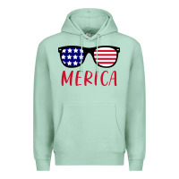 Seafoam Merica Usa Flag Sunglasses 4th Of July Premium Hoodie - artisFamous