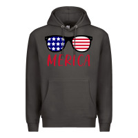 Smoke Merica Usa Flag Sunglasses 4th Of July Premium Hoodie - artisFamous