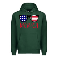 Sports Green Merica Usa Flag Sunglasses 4th Of July Premium Hoodie - artisFamous