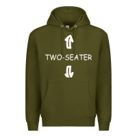 Army Green two seater Premium Hoodie - artisFamous