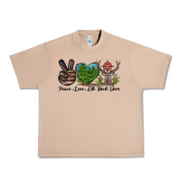 Burro Peace Love Elk Buck Deer Urban Heavy Tee - LillyAllenDesigns