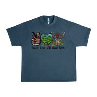 Midnight Navy Peace Love Elk Buck Deer Urban Heavy Tee - LillyAllenDesigns