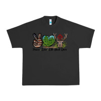 Pigment Black Peace Love Elk Buck Deer Urban Heavy Tee - LillyAllenDesigns