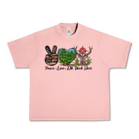 Salmon Peace Love Elk Buck Deer Urban Heavy Tee - LillyAllenDesigns