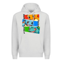 Dove Grey kanto starters Premium Hoodie - artisFamous