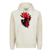 Oatmeal Heather rooster Premium Hoodie - artisFamous