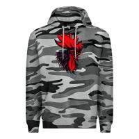 Slate Camo rooster Premium Hoodie - artisFamous