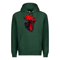 Sports Green rooster Premium Hoodie - artisFamous