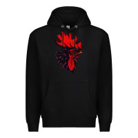 Black rooster Premium Hoodie - artisFamous