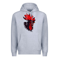 Heather Grey rooster Premium Hoodie - artisFamous