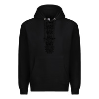 Black phonetic alphabet Premium Hoodie - artisFamous