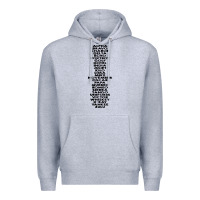Heather Grey phonetic alphabet Premium Hoodie - artisFamous