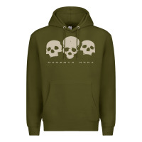 Army Green memento mori three skulls Premium Hoodie - artisFamous