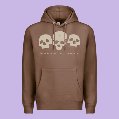Memento Mori Three Skulls Premium Hoodie Designed By Artisfamous