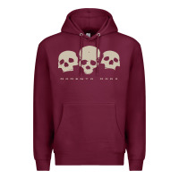 Burgundy memento mori three skulls Premium Hoodie - artisFamous