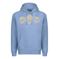 Colony Blue memento mori three skulls Premium Hoodie - artisFamous
