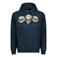 Navy memento mori three skulls Premium Hoodie - artisFamous