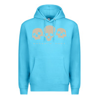 Ocean Blue memento mori three skulls Premium Hoodie - artisFamous
