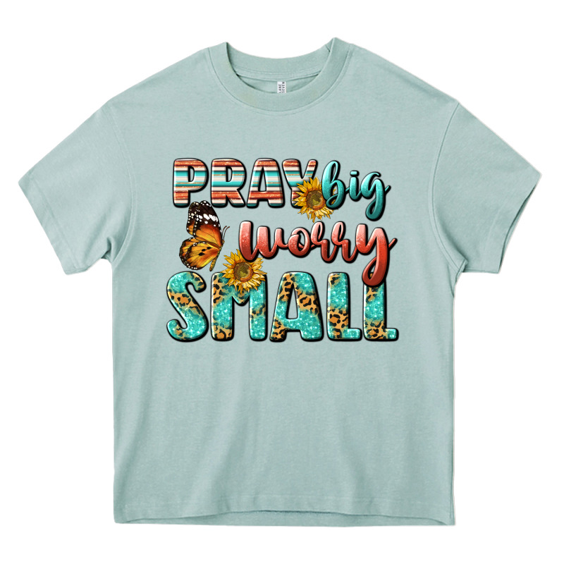 Pray Big Worry Small Heavy Core Tee by BundleAndBundleShop | Teevron