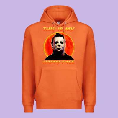 This Is My Happy Face Premium Hoodie Designed By Artisfamous