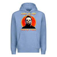 Colony Blue this is my happy face Premium Hoodie - artisFamous