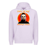 Lilac this is my happy face Premium Hoodie - artisFamous
