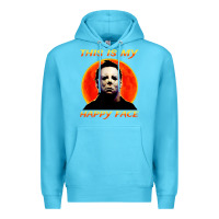 Ocean Blue this is my happy face Premium Hoodie - artisFamous