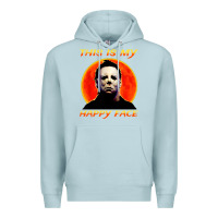 Blue Mist this is my happy face Premium Hoodie - artisFamous