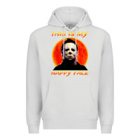 Dove Grey this is my happy face Premium Hoodie - artisFamous