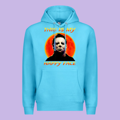 This Is My Happy Face Premium Hoodie Designed By Artisfamous