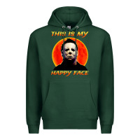 Sports Green this is my happy face Premium Hoodie - artisFamous
