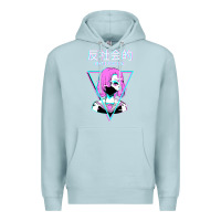 Blue Mist antisocial wave anime Premium Hoodie - artisFamous