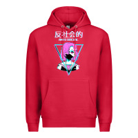Cardinal antisocial wave anime Premium Hoodie - artisFamous