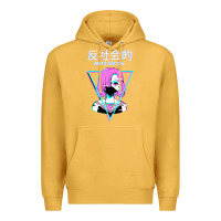 Mustard antisocial wave anime Premium Hoodie - artisFamous