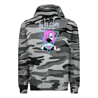 Slate Camo antisocial wave anime Premium Hoodie - artisFamous