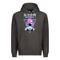 Smoke antisocial wave anime Premium Hoodie - artisFamous