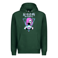 Sports Green antisocial wave anime Premium Hoodie - artisFamous