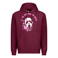 Burgundy scream ghost Premium Hoodie - artisFamous