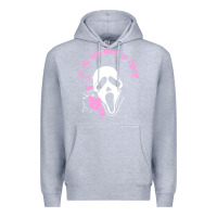 Heather Grey scream ghost Premium Hoodie - artisFamous